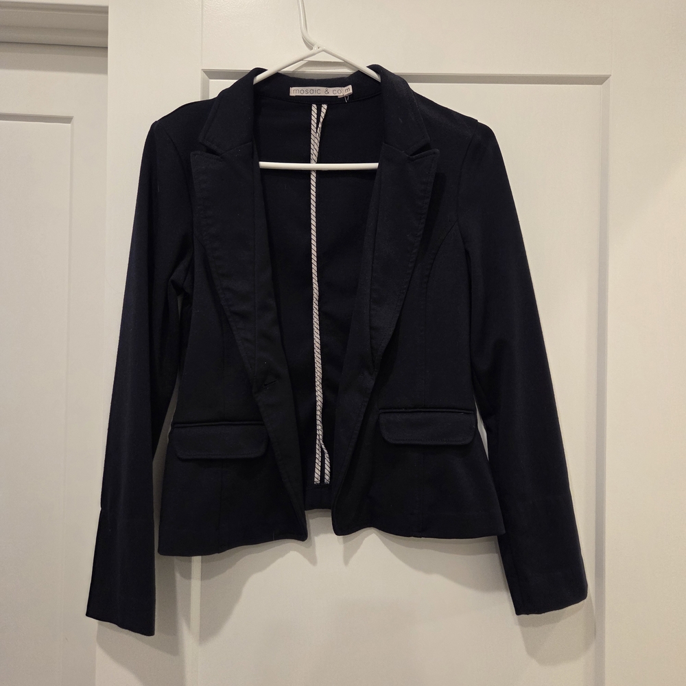 Chic Navy Blue Women's Blazer